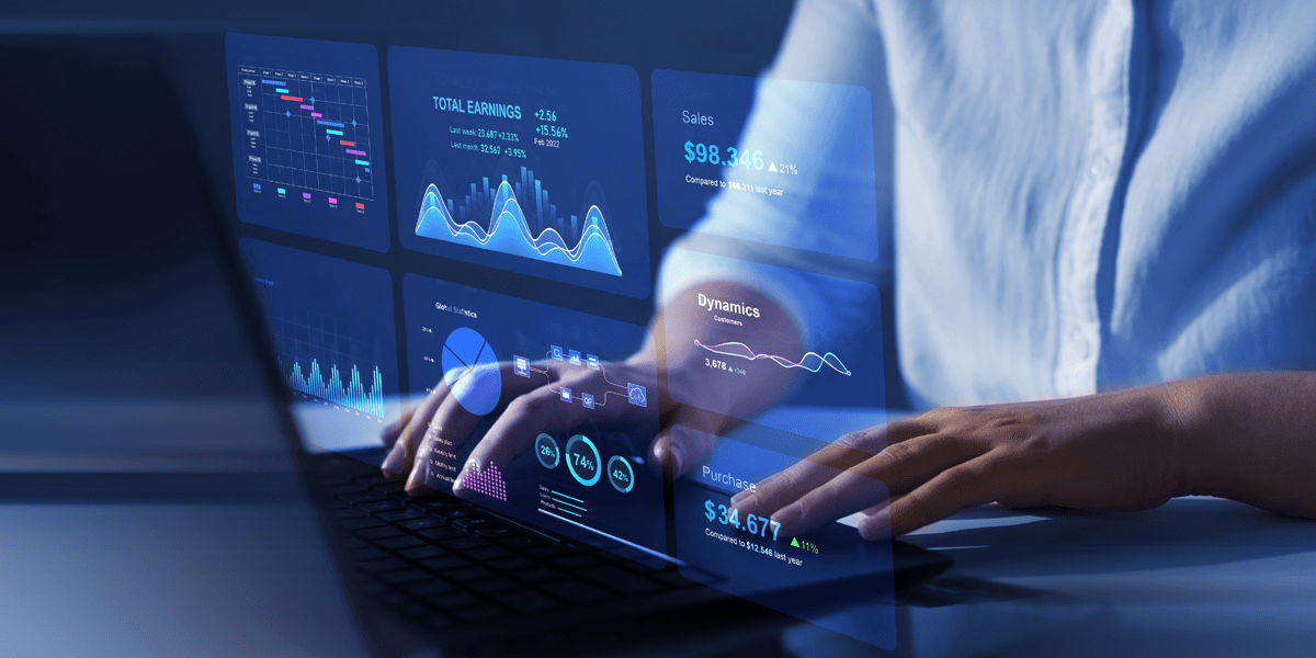 Business finance data analytics graph